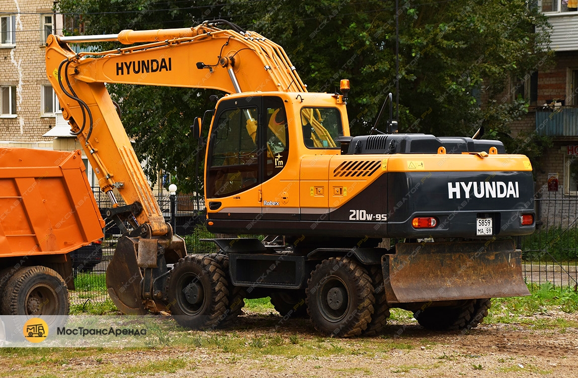 Аренда колесного экскаватора Hyundai R210W-9S